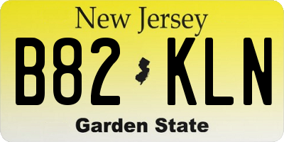 NJ license plate B82KLN