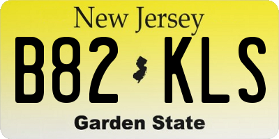 NJ license plate B82KLS