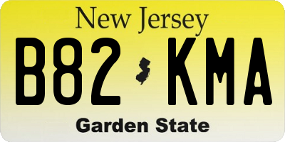 NJ license plate B82KMA
