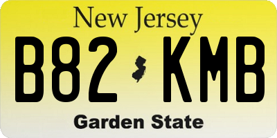 NJ license plate B82KMB