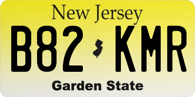 NJ license plate B82KMR
