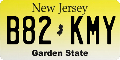 NJ license plate B82KMY
