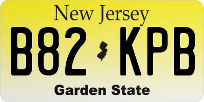 NJ license plate B82KPB