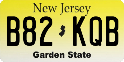 NJ license plate B82KQB