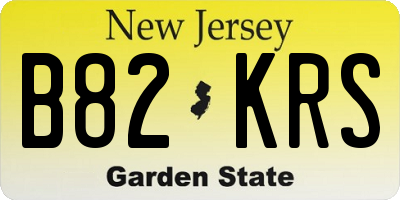 NJ license plate B82KRS