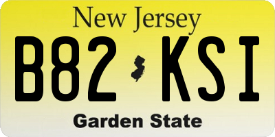 NJ license plate B82KSI