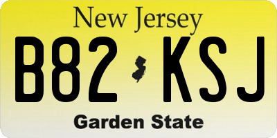 NJ license plate B82KSJ