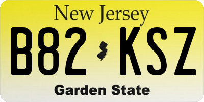 NJ license plate B82KSZ