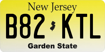 NJ license plate B82KTL