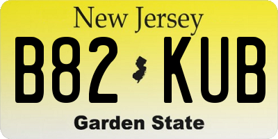 NJ license plate B82KUB