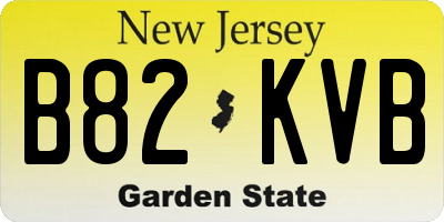 NJ license plate B82KVB