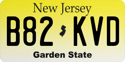 NJ license plate B82KVD
