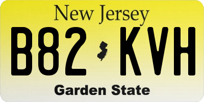 NJ license plate B82KVH