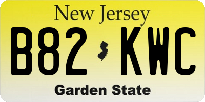 NJ license plate B82KWC