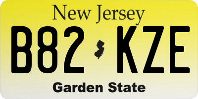 NJ license plate B82KZE