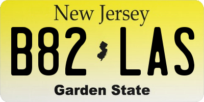 NJ license plate B82LAS