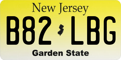NJ license plate B82LBG
