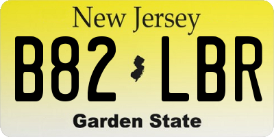NJ license plate B82LBR