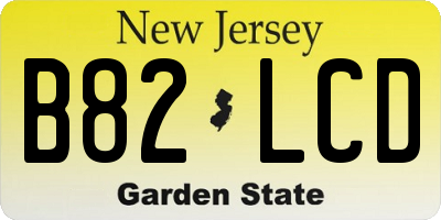 NJ license plate B82LCD