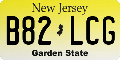 NJ license plate B82LCG