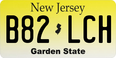 NJ license plate B82LCH