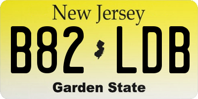 NJ license plate B82LDB