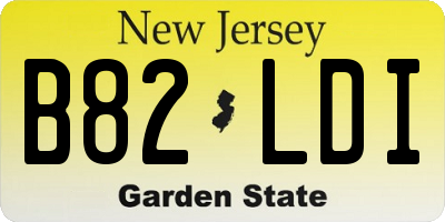 NJ license plate B82LDI