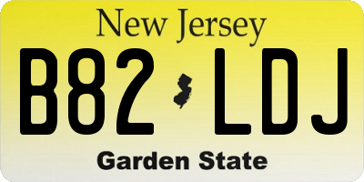 NJ license plate B82LDJ