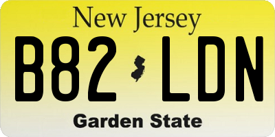 NJ license plate B82LDN