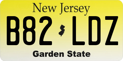 NJ license plate B82LDZ