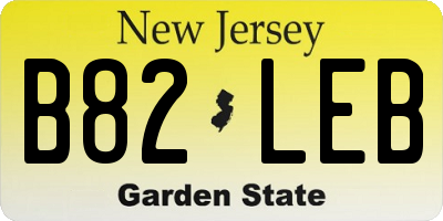 NJ license plate B82LEB