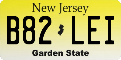 NJ license plate B82LEI