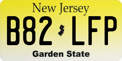 NJ license plate B82LFP