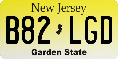 NJ license plate B82LGD