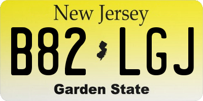 NJ license plate B82LGJ