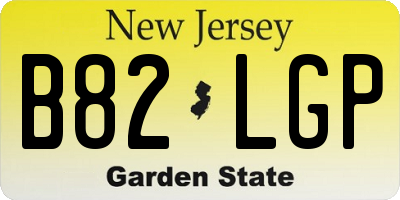 NJ license plate B82LGP