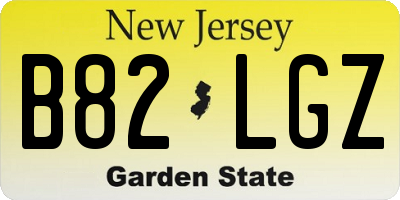 NJ license plate B82LGZ