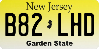 NJ license plate B82LHD