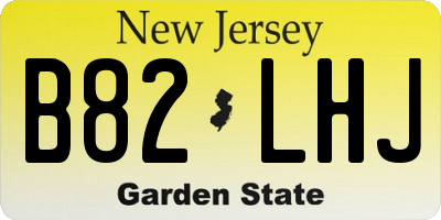 NJ license plate B82LHJ