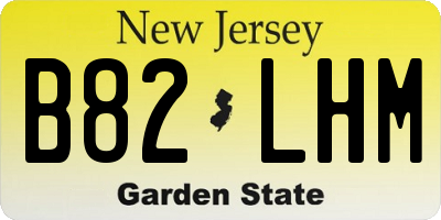 NJ license plate B82LHM