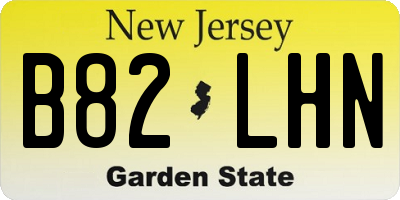 NJ license plate B82LHN