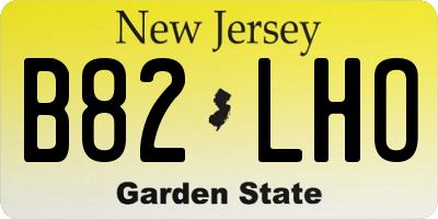 NJ license plate B82LHO