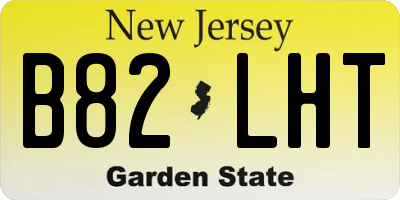 NJ license plate B82LHT