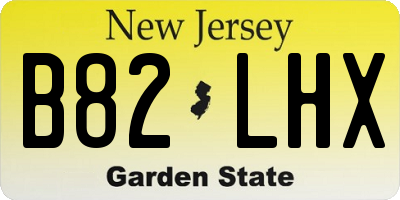 NJ license plate B82LHX