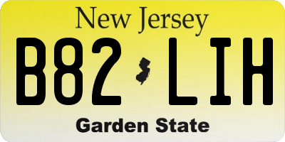 NJ license plate B82LIH
