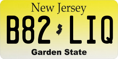 NJ license plate B82LIQ