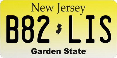 NJ license plate B82LIS