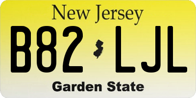 NJ license plate B82LJL