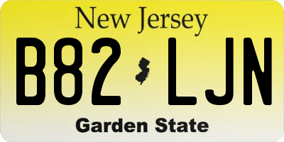 NJ license plate B82LJN