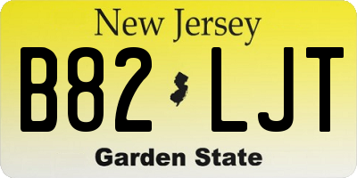 NJ license plate B82LJT